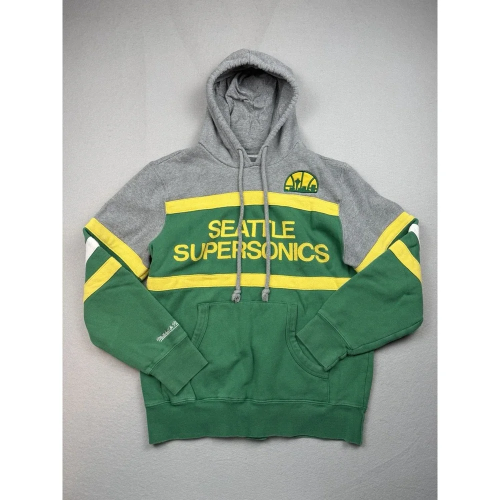 Mitchell & Ness Seattle SuperSonics Hoodie Medium NBA Hardwood Classics Green